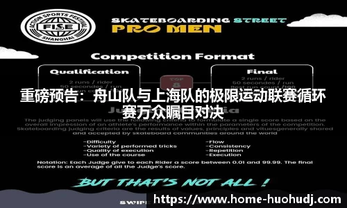 重磅预告：舟山队与上海队的极限运动联赛循环赛万众瞩目对决